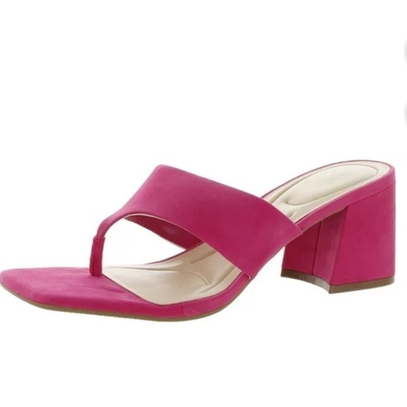 NINE WEST Womens Pink Shock Comfort Breathable Non-Slip Gelina Square Toe Block - Picture 6 of 12